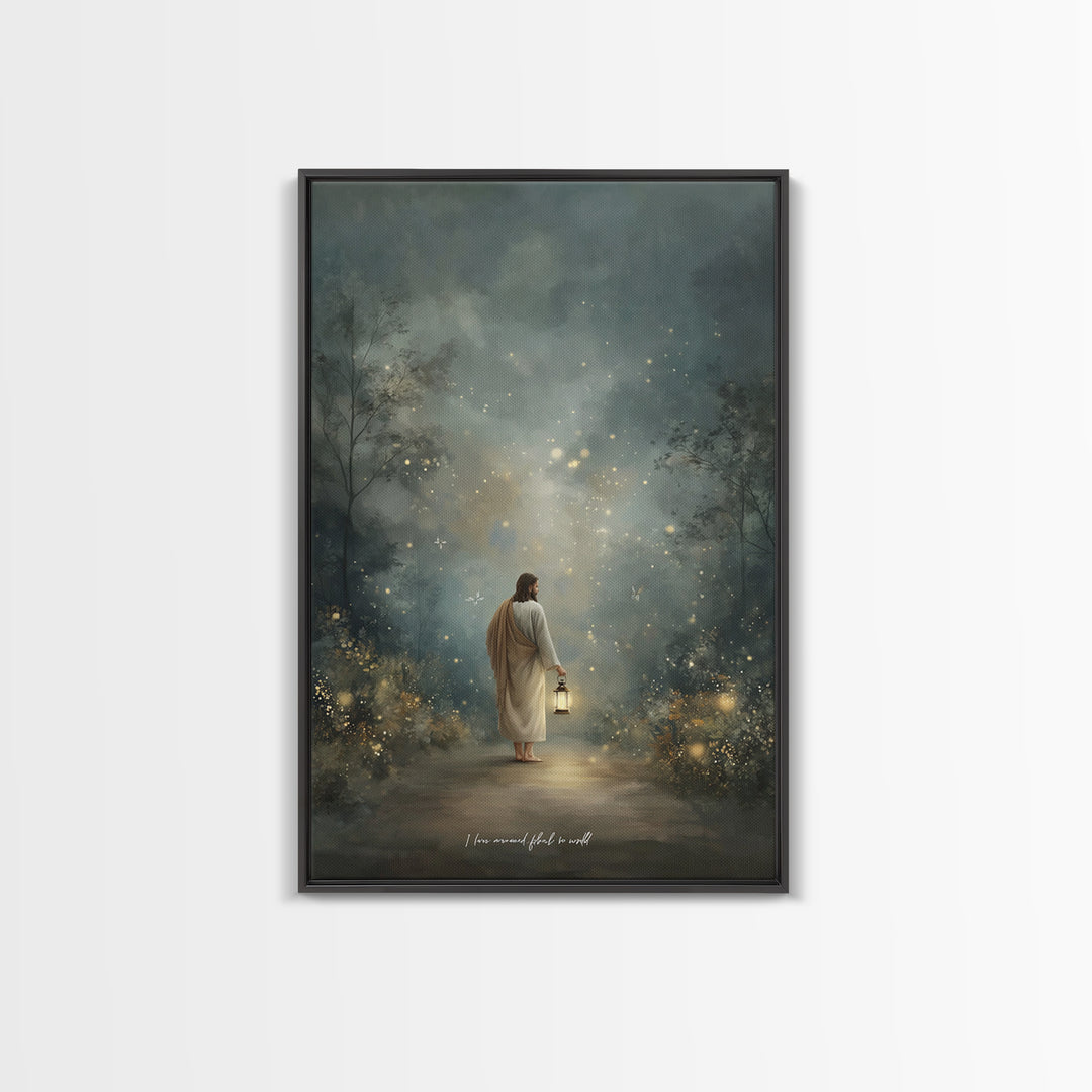 Radiant Savior – Framed Canvas Print – Christian Gift Ideas – Christian Art Print – Christian Wall Art – Christian Decor – Jesus Painting –