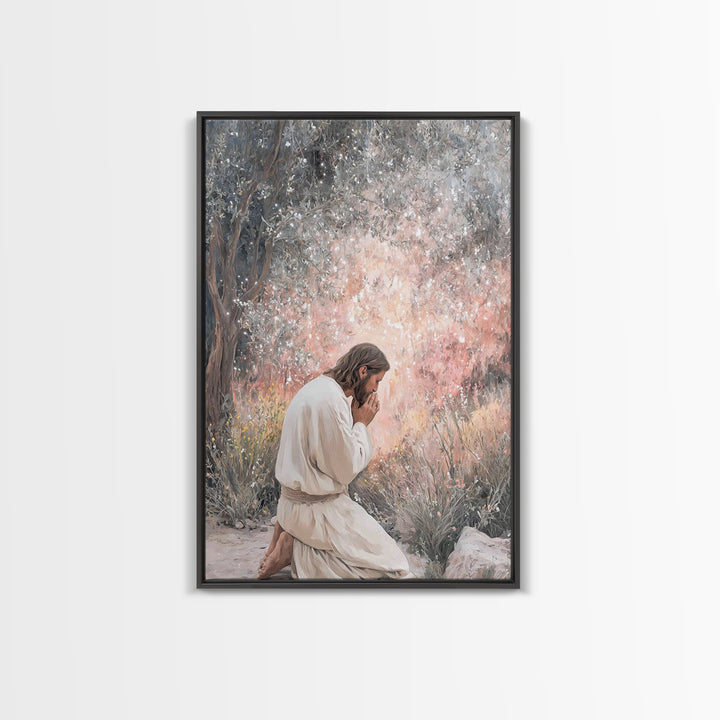 Radiant Petition – Framed Canvas Print – Christian Painting – Christian Art Canvas – Large Christian Art – Jesus Wall Art – Christian Gift