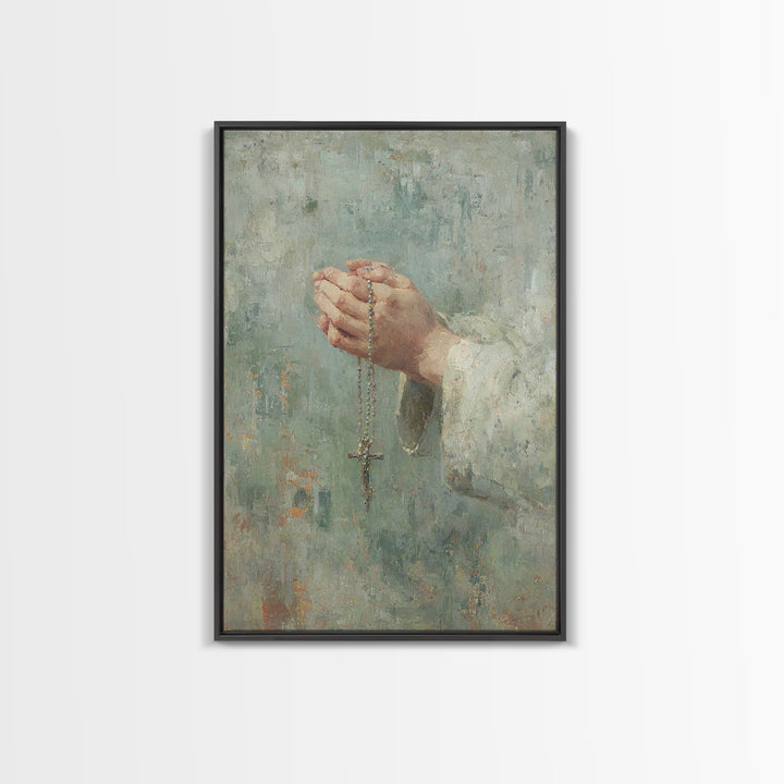 Blessed Stillness – Framed Canvas Print – Christian Art Canvas – Christian Wall Art – Christian Painting – Christian Decor – Christmas Art