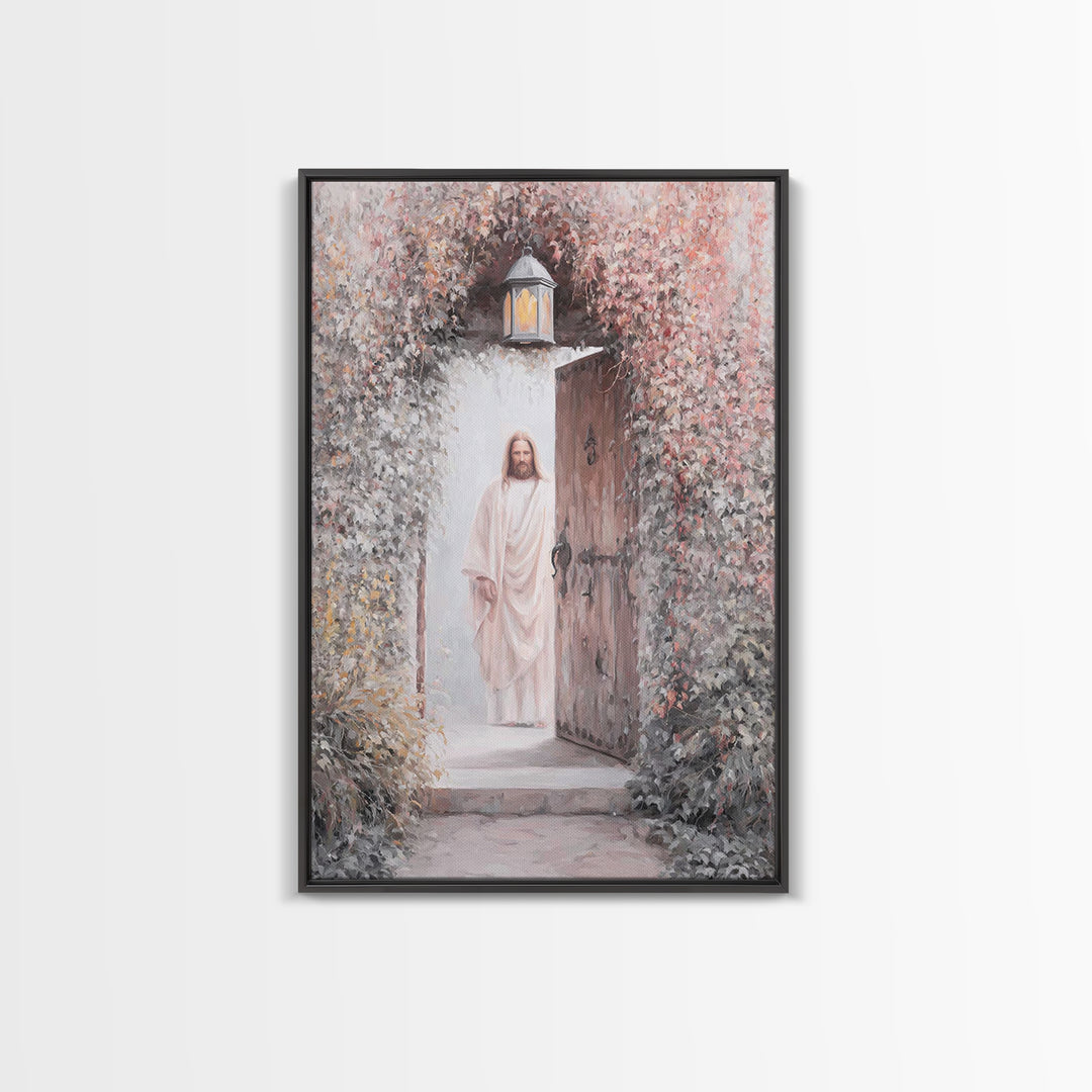 Open Door Hope | Framed Canvas Print | Christian Wall Art | Jesus Art Print | Christian Decor For Home | Christian Art Canvas | Christian G