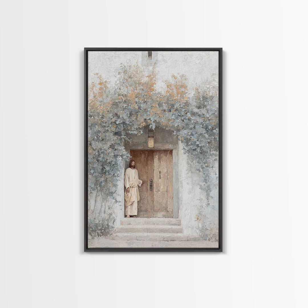 Morning Gate Hope – Framed Canvas Print – Christian Art Print – Modern Christian Art – Jesus Wall Art – Christian Art Canvas – Christian Gi