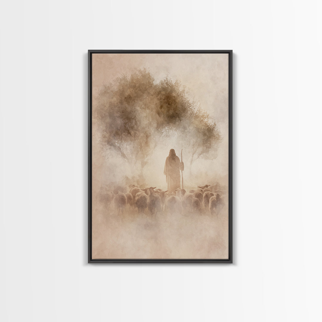 Gardens Of Mercy – Framed Canvas Print – Jesus Painting – Christian Wall Art – Christian Art Canvas – Christian Christmas Art – Christian D