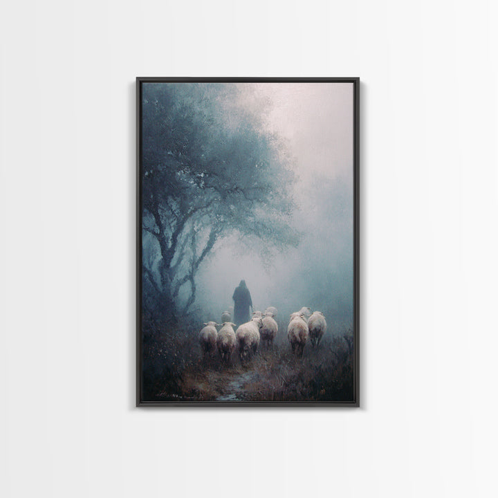 Dawn Of Compassion – Framed Canvas Print – Christian Art Canvas – Jesus Painting – Christian Wall Art – Christmas Art – Christian Christmas