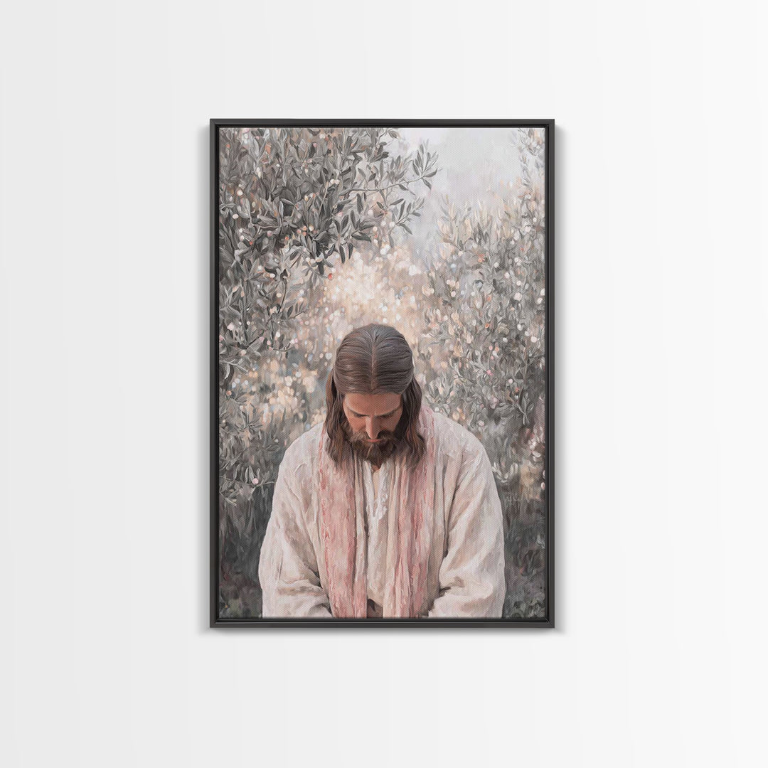 Risen Light Path, Framed Canvas Print, Christian Christmas Art, Jesus Painting, Christian Wall Art, Christmas Art Prints, Christian Art Can