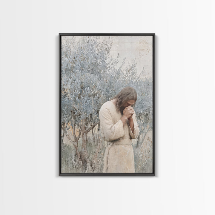 Radiant Messiah Bloom, Framed Canvas Print, Christian Art Painting, Jesus Wall Art, Christian Decor, Christian Art Canvas, Christian Gift