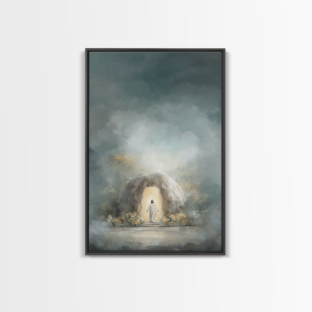Softened Prayer Shade, Framed Canvas Print, Christian Art Canvas, Christian Paintings, Jesus Painting, Christian Wall Art, Modern Christian