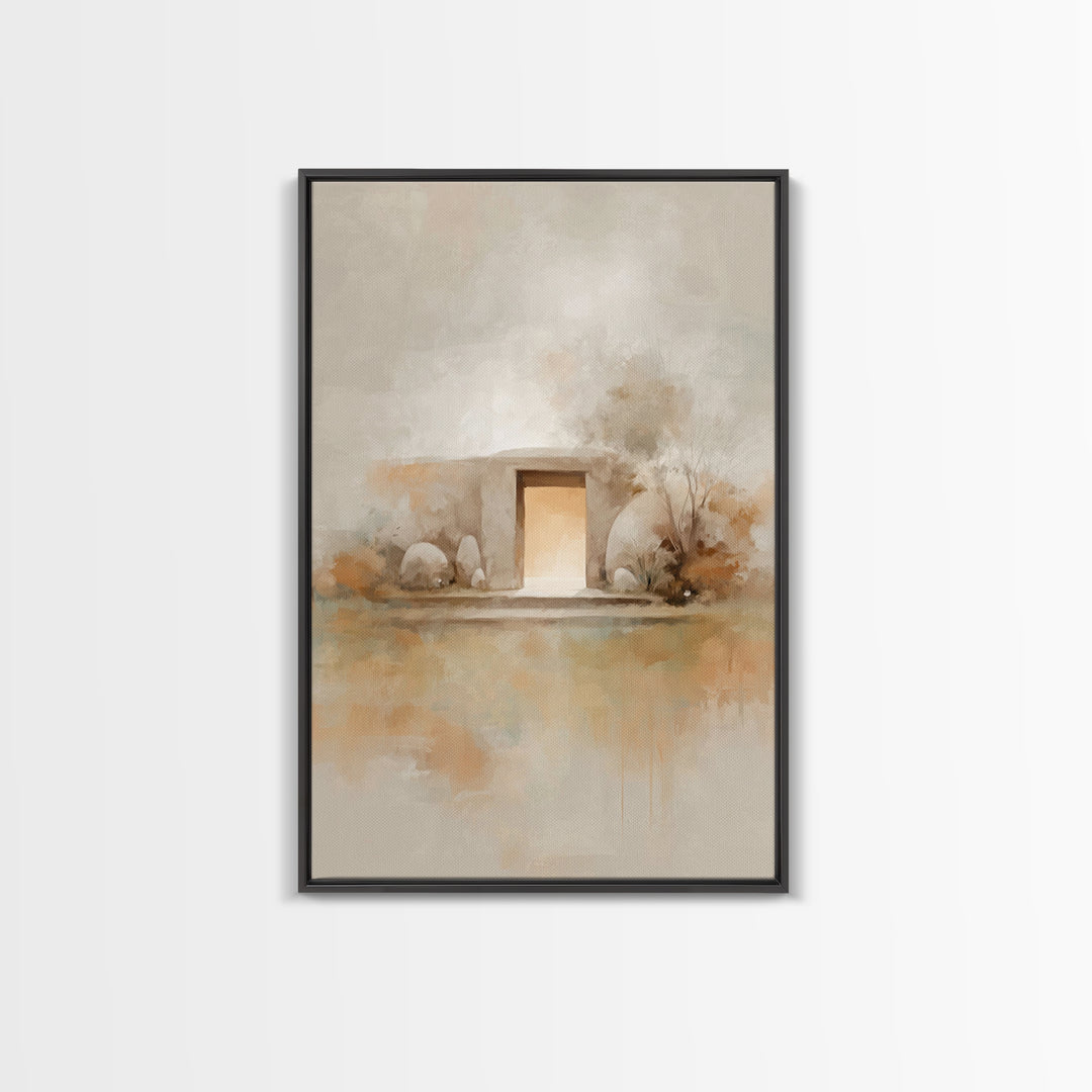 Light Of Renewal | Framed Canvas Print | Christian Art Canvas | Christian Wall Art | Christian Gift | Jesus Painting | Modern Christian Art