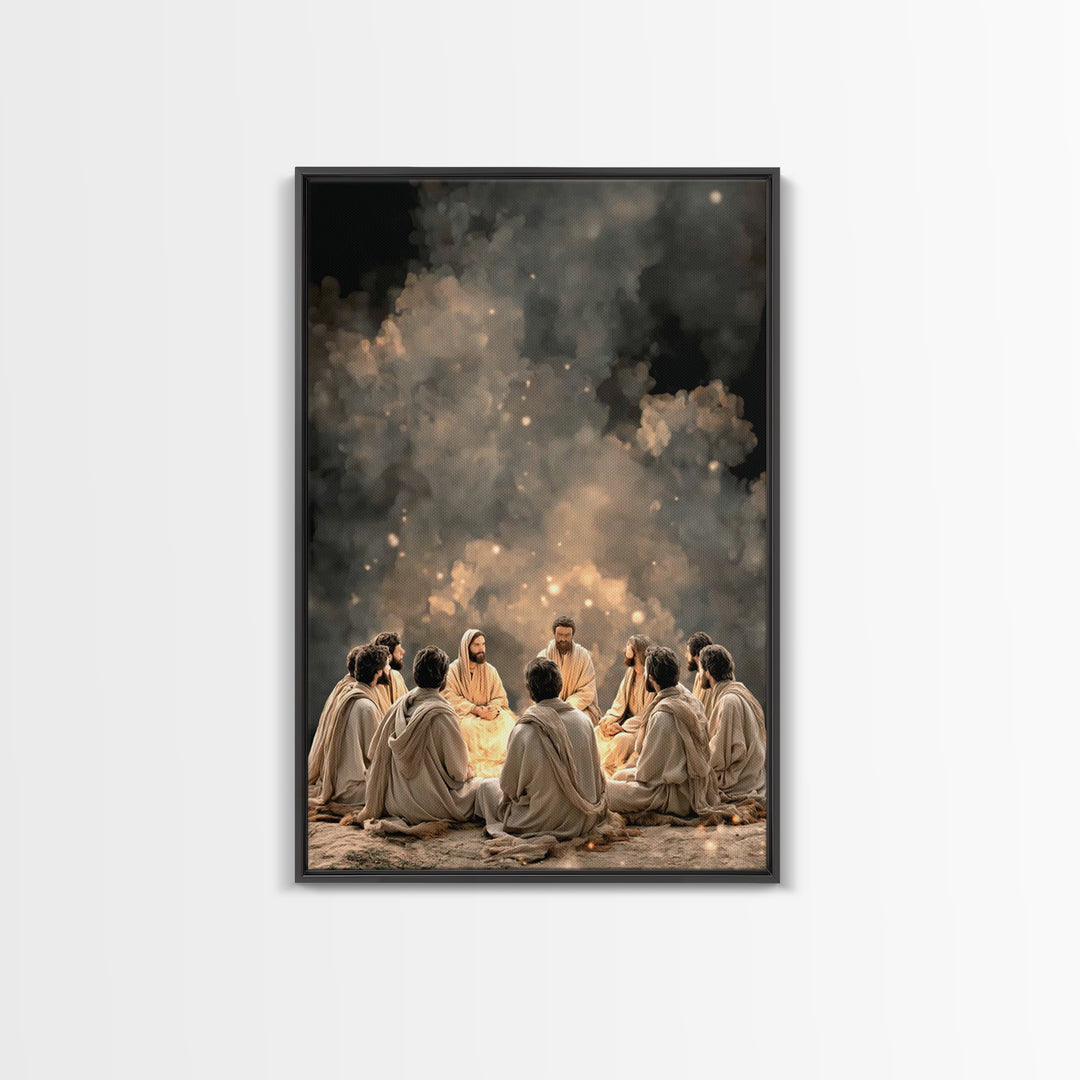 Teaching Of Grace – Framed Canvas Print – Christian Painting – Christian Art Canvas – Jesus Painting – Christian Wall Art – Christian Decor