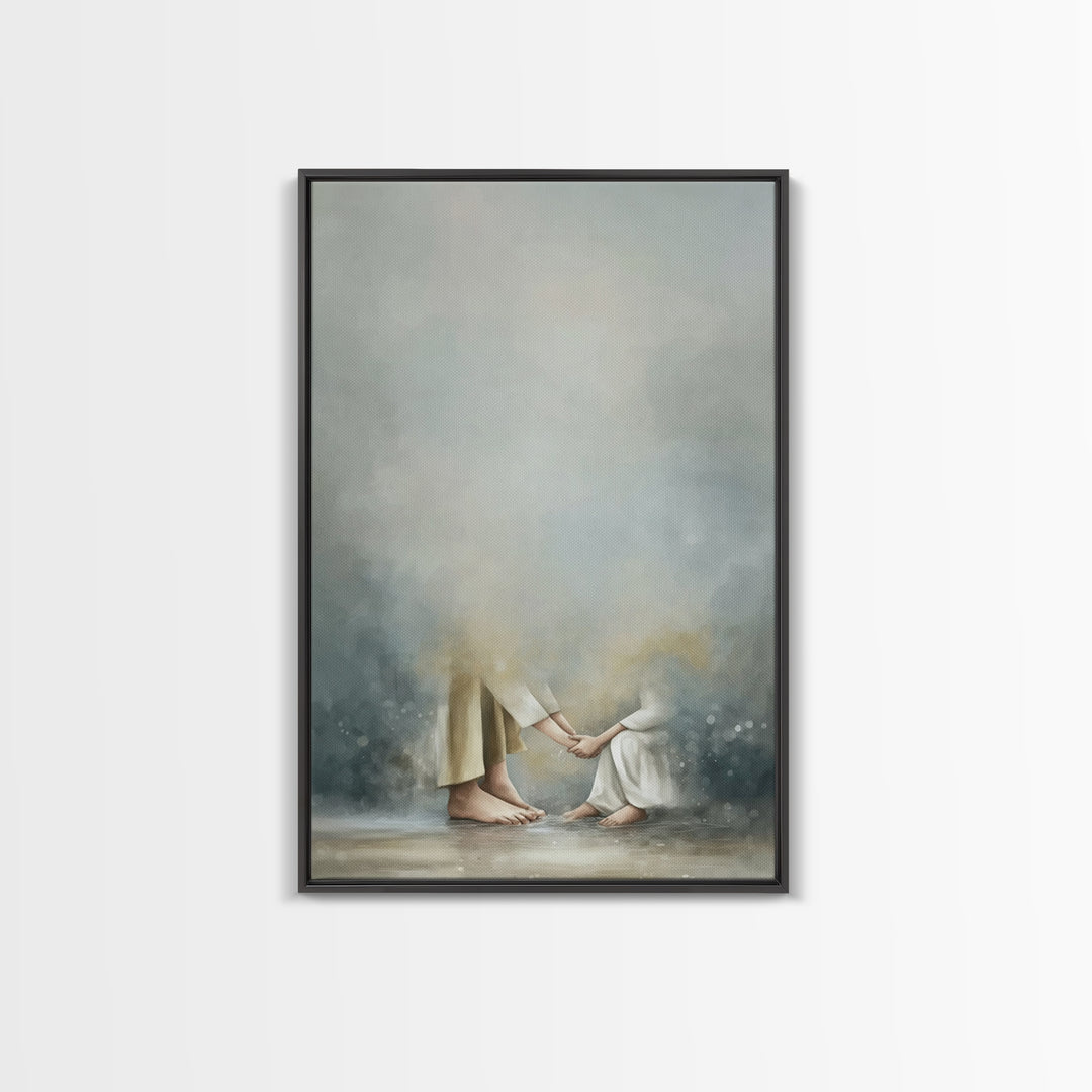 Humble Light – Framed Canvas Print – Christian Art Canvas – Christian Wall Art – Christian Painting – Christian Decor – Subtle Christian Ar