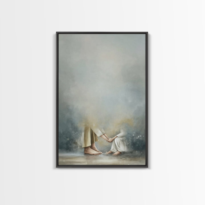 Humble Light – Framed Canvas Print – Christian Art Canvas – Christian Wall Art – Christian Painting – Christian Decor – Subtle Christian Ar