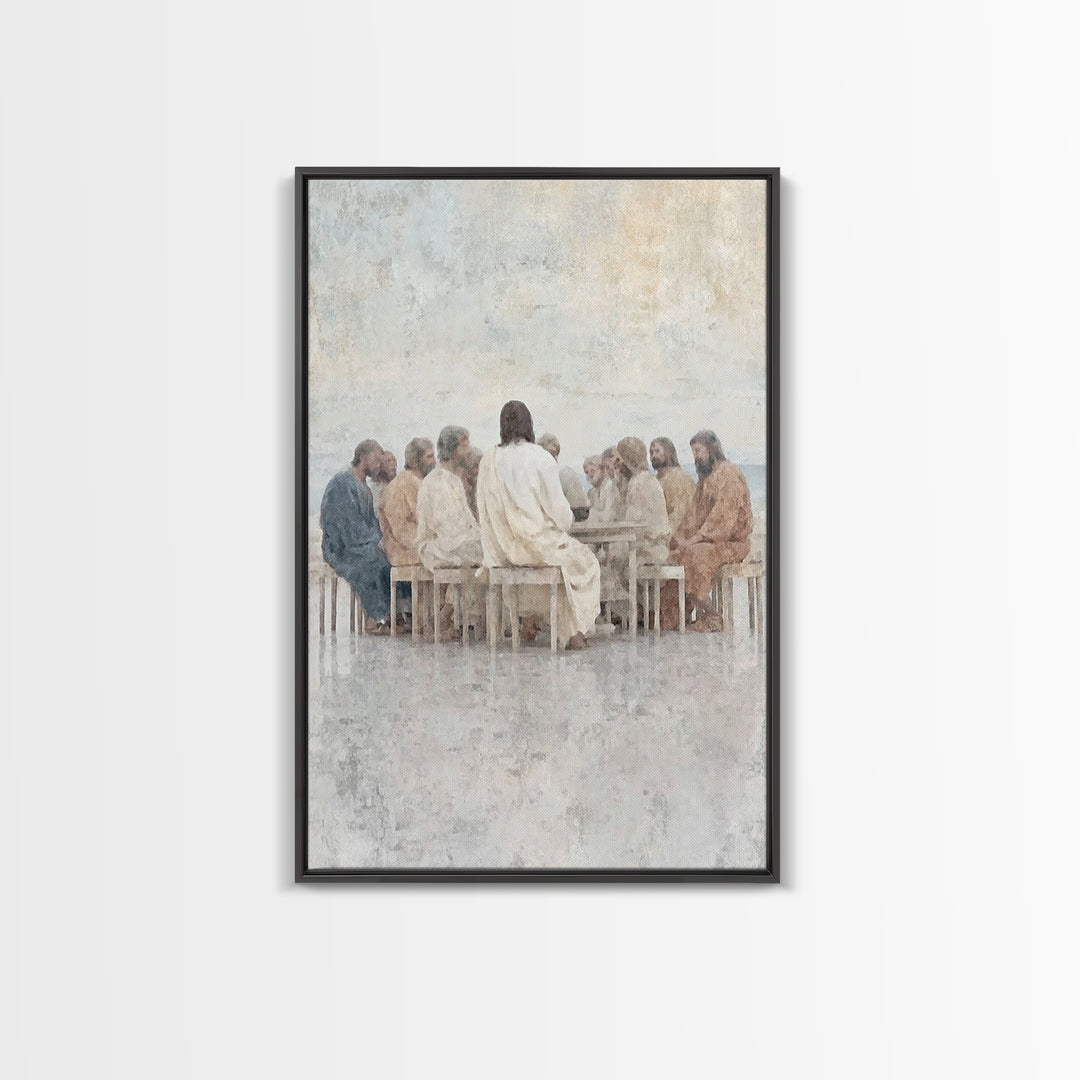 Circle Of Teaching, Framed Canvas Print, Christian Art Canvas, Jesus Painting, Christian Wall Art, Modern Christian Art, Christian Gift