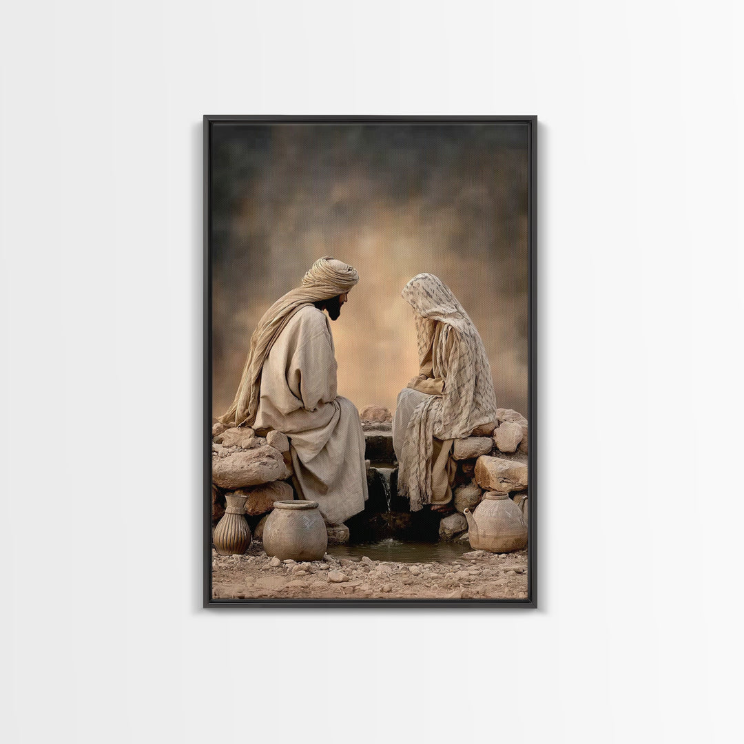 Well Of Mercy, Framed Canvas Print, Christian Art, Jesus Painting, Christian Wall Art, Christian Art Canvas, Christian Gift Ideas