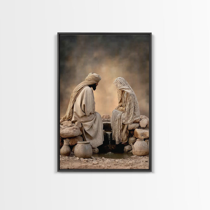 Well Of Mercy, Framed Canvas Print, Christian Art, Jesus Painting, Christian Wall Art, Christian Art Canvas, Christian Gift Ideas