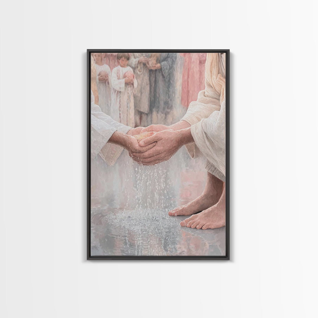 Living Waters Hope – Framed Canvas Print – Christian Wall Art – Christian Art Canvas – Christian Painting – Christian Christmas Art – Chris