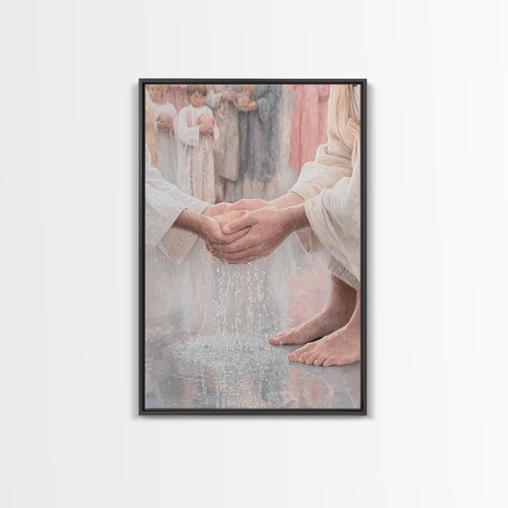 Living Waters Hope – Framed Canvas Print – Christian Wall Art – Christian Art Canvas – Christian Painting – Christian Christmas Art – Chris