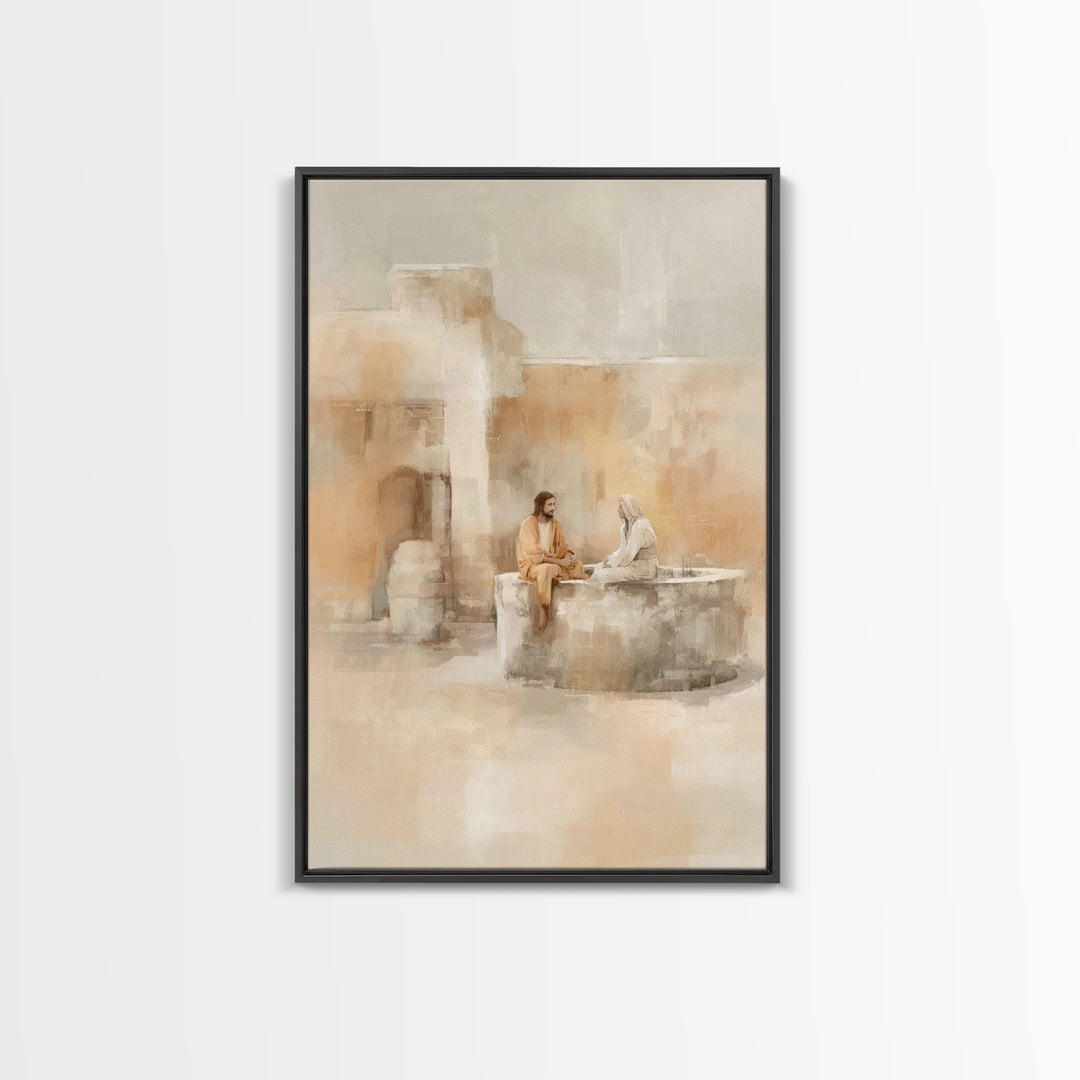 Desert Well Grace, Framed Canvas Print, Jesus Painting, Christian Wall Art, Christian Art Canvas, Christian Art, Christian Gift Ideas