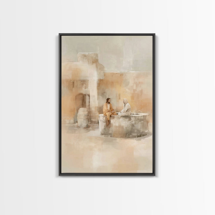 Desert Well Grace, Framed Canvas Print, Jesus Painting, Christian Wall Art, Christian Art Canvas, Christian Art, Christian Gift Ideas