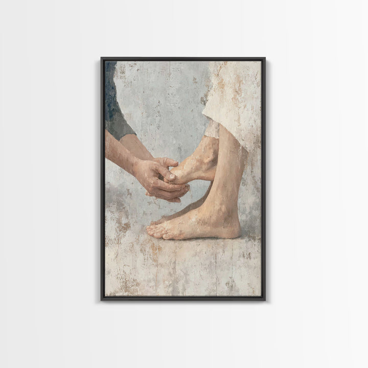 Cleansing Mercy – Framed Canvas Print – Christian Art Canvas – Christian Wall Art – Christian Painting – Vintage Christian Art – Christian
