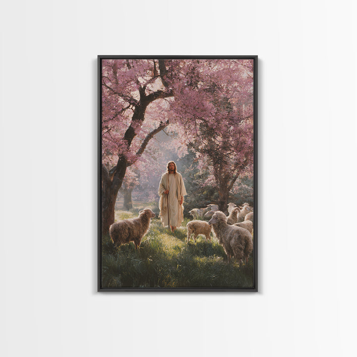 Blossoms Of Mercy – Framed Canvas Print – Christian Wall Art – Jesus Painting – Christian Art Canvas – Christian Decor – Large Christian Ar