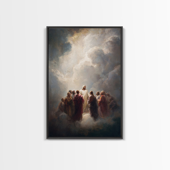 Heavenly Gathering | Framed Canvas Print | Christian Art Canvas | Christian Wall Art | Jesus Painting | Christian Art | Christian Decor | L