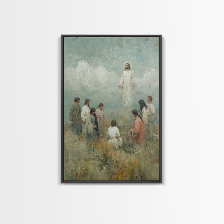 Cloudrise Communion, Framed Canvas Print, Christian Wall Art, Christian Art Canvas, Jesus Painting, Christian Art, Christian Decor, Subtle