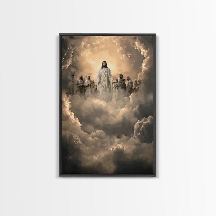 Heaven’s Pink Circle, Framed Canvas Print, Christian Art Canvas, Christian Wall Art, Jesus Painting, Christian Art, Christian Decor, Subtle