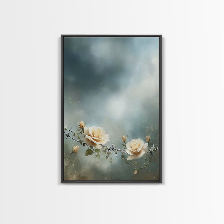 Thornborn Beauty – Framed Canvas Print – Christian Art Canvas – Christian Wall Art – Christian Art Painting – Christian Decor – Modern Chri