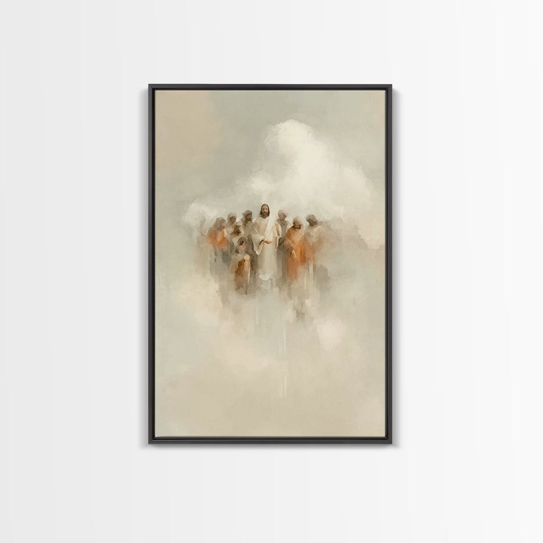 Crowned In Clouds – Framed Canvas Print – Christian Wall Art – Christian Art Canvas – Jesus Painting – Christian Art – Christian Decor – Ch