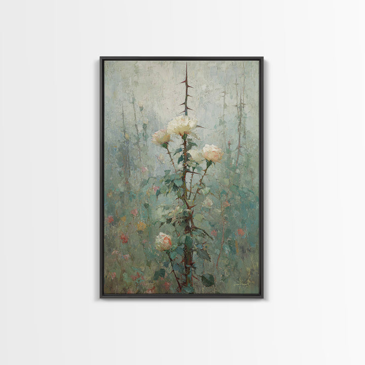 Rose Of Redemption – Framed Canvas Print – Christian Wall Art – Christian Art Canvas – Christian Art Work – Christian Decor – Unique Christ