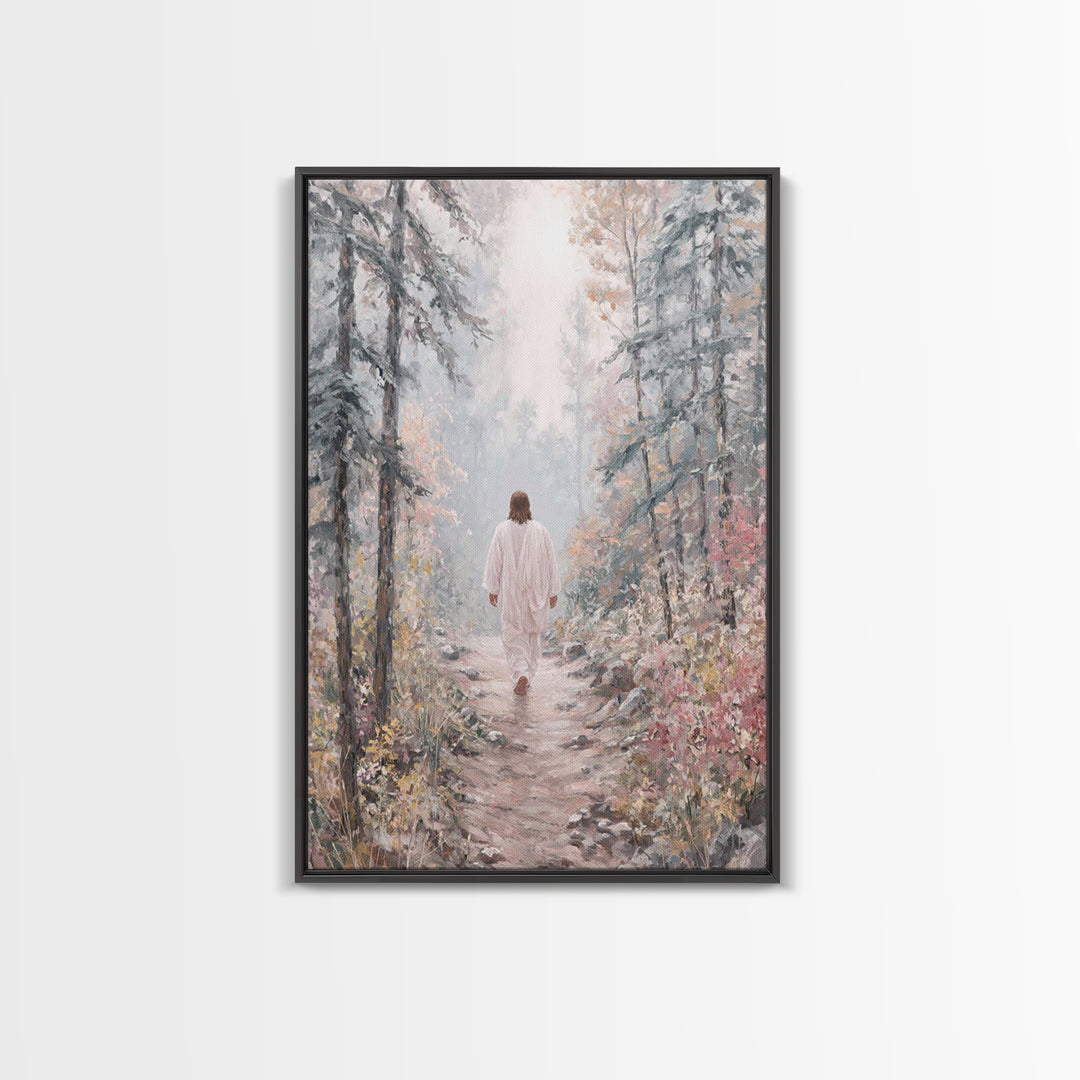Silent Trail Mercy | Framed Canvas Print | Christian Wall Art | Subtle Christian Art | Christian Art Canvas | Jesus Painting | Christian De