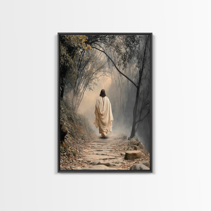 Path Of Mercy – Framed Canvas Print – Christian Wall Art – Jesus Painting – Christian Art Canvas – Christian Christmas Art – Christian Deco