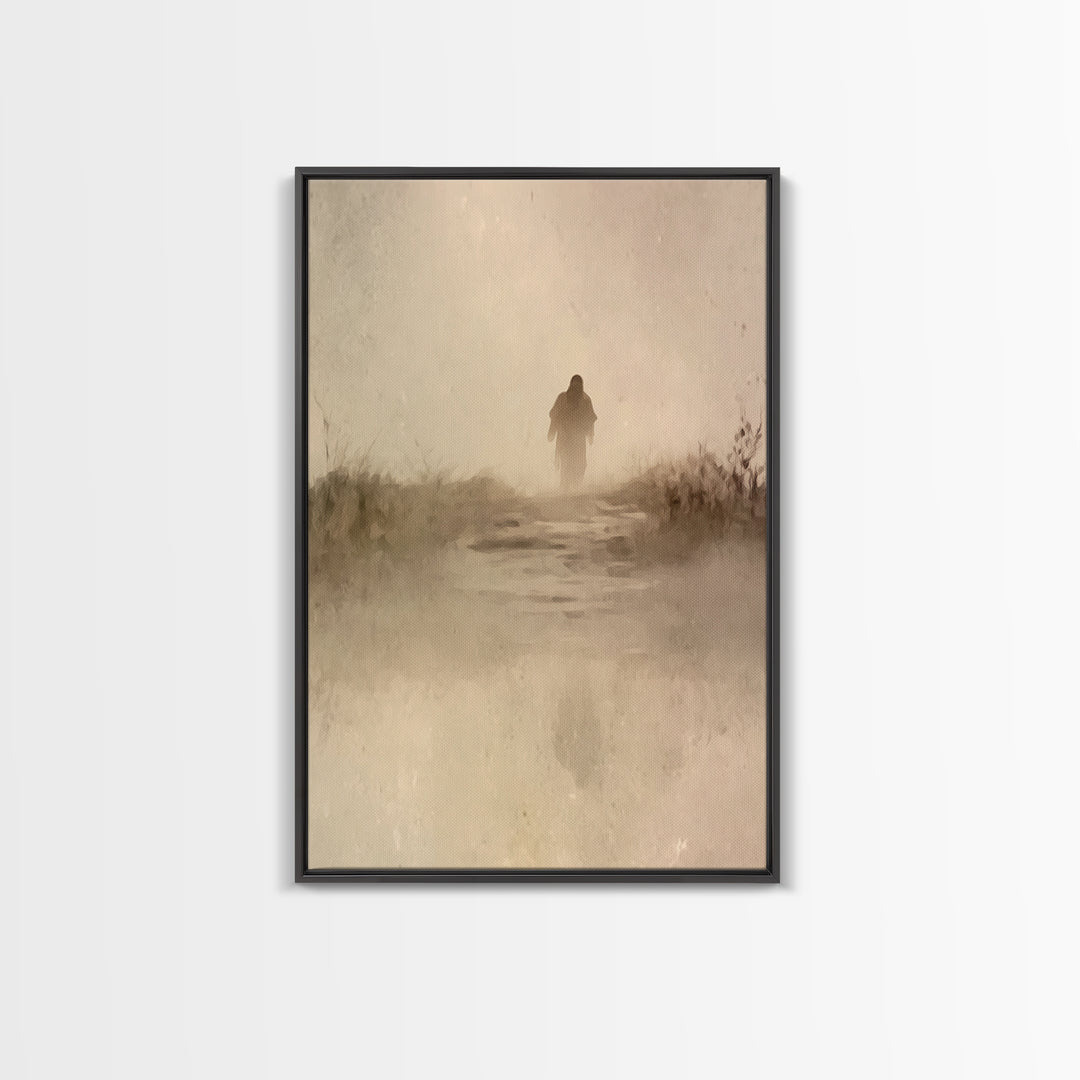 Dawn Of Faith – Framed Canvas Print – Christian Art Canvas – Christian Wall Art – Jesus Painting – Modern Christian Art – Christian Gift