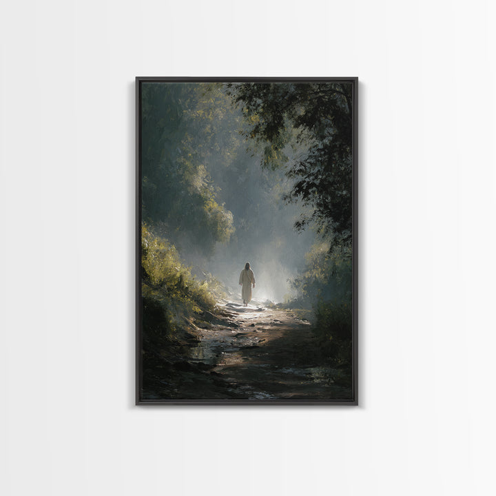 Silent Promise – Framed Canvas Print – Christian Art – Jesus Painting – Christian Wall Art – Christian Art Canvas – Christmas Art