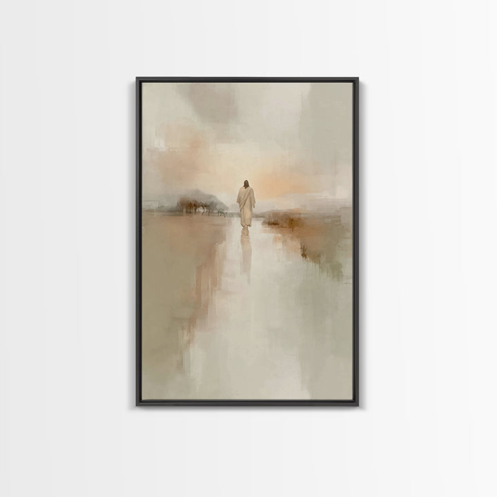 Radiant Path – Framed Canvas Print – Christian Art Canvas – Christian Wall Art – Jesus Painting – Moody Christian Art – Christian Gift Idea
