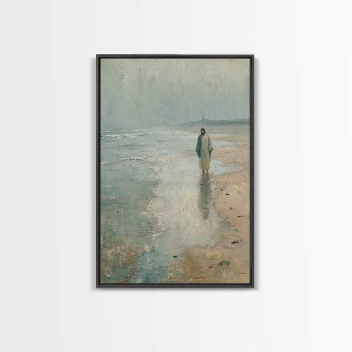 Haven Of Stillness - Framed Canvas Print - Christian Painting - Christian Wall Art - Subtle Christian Art - Jesus Canvas Art - Christian De