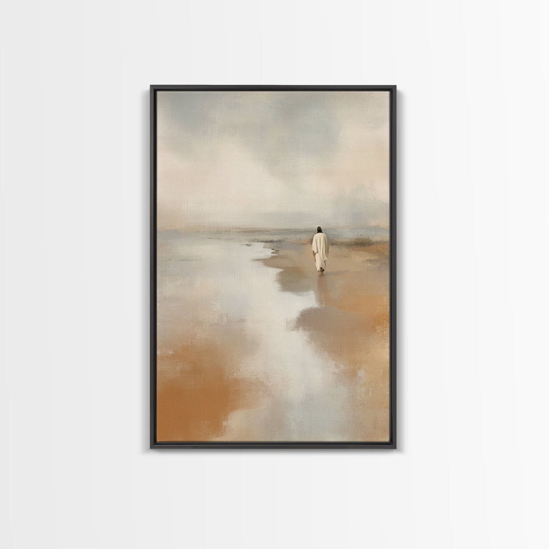 Morning Mercy Trail - Framed Canvas Print - Christian Wall Art - Modern Christian Art - Jesus Painting Canvas - Christian Art Work - Christ