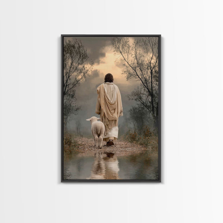 Path Of Mercy | Framed Canvas Print | Christian Wall Art | Jesus Art Print | Large Christian Painting | Christian Christmas Art | Christian