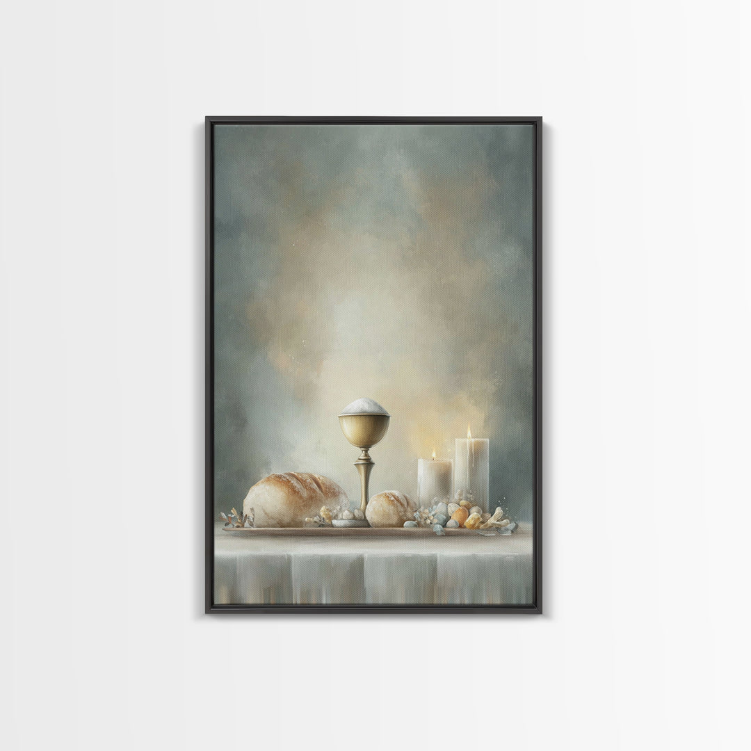 Table Of Grace – Framed Canvas Print – Christian Art Canvas – Christian Wall Art – Large Christian Art – Christian Decor For Home