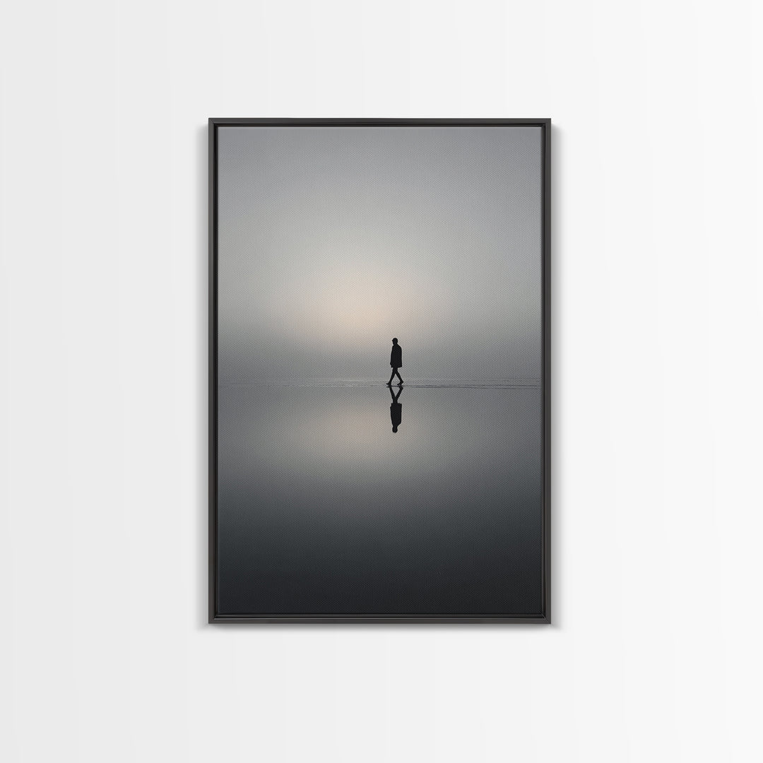 Solitary Grace - Framed Canvas Print - Christian Wall Art - Christian Art Canvas - Jesus Painting - Moody Christian Art