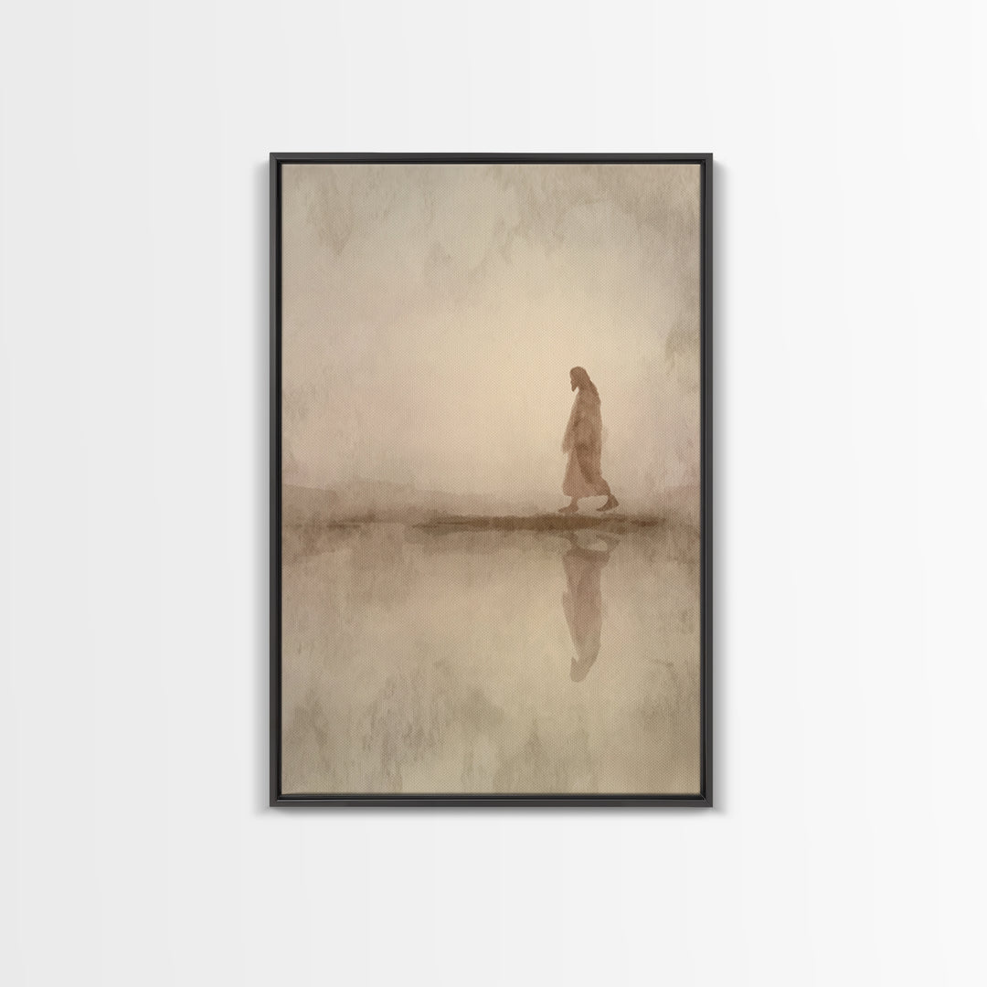 Ancient Walk - Framed Canvas Print - Christian Wall Art - Jesus Painting - Vintage Christian Art - Christian Art Canvas - Christian Gift
