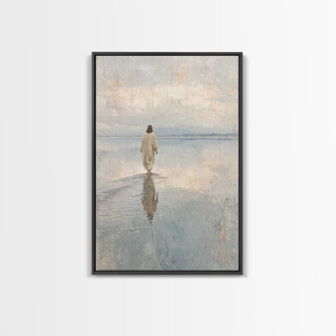 Heavenly Path , Framed Canvas Print, Christian Wall Art, Christian Art Canvas, Jesus Painting, Christian Christmas Art