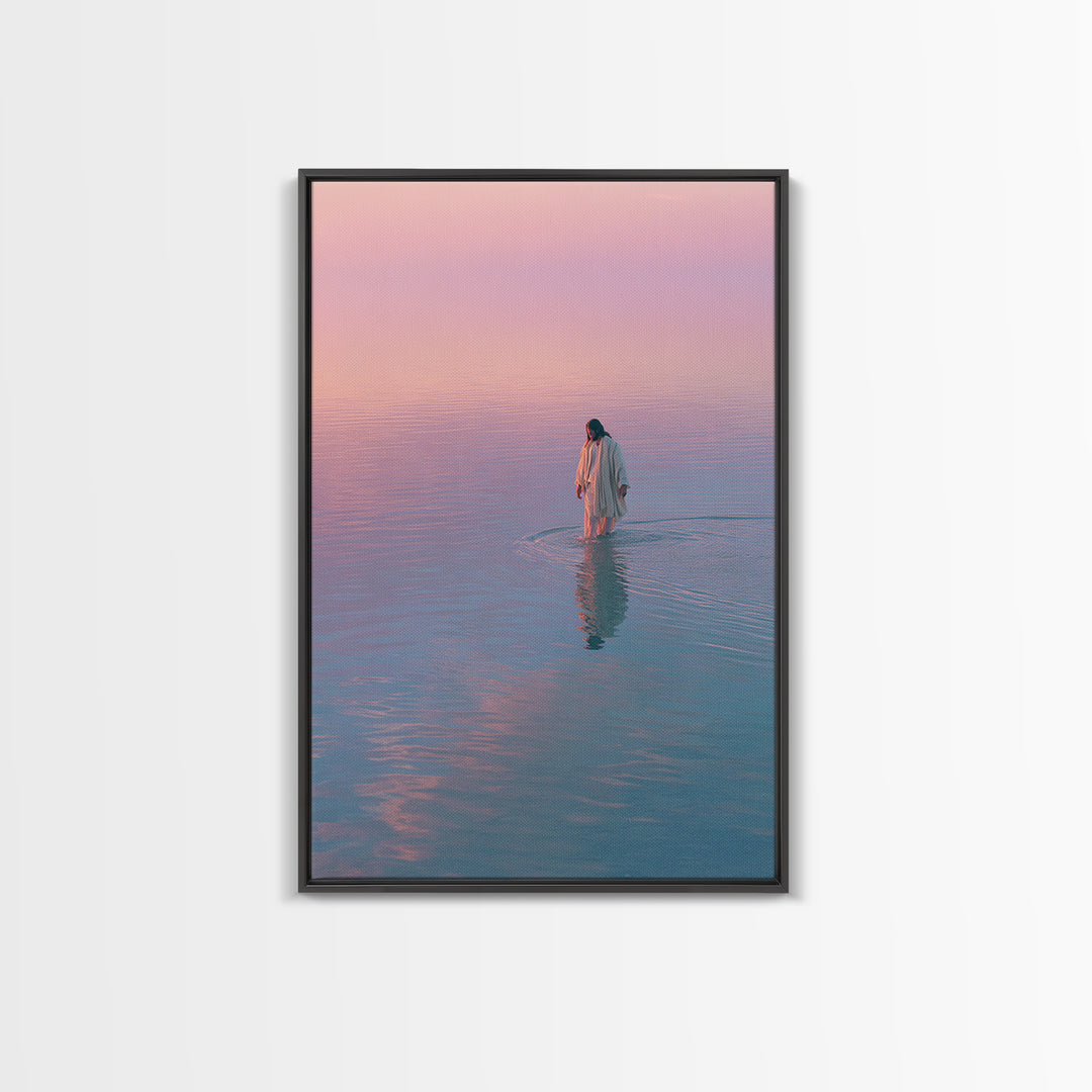 Rosewater Peace , Framed Canvas Print, Christian Art Canvas, Jesus Painting, Modern Christian Art, Christian Wall Art