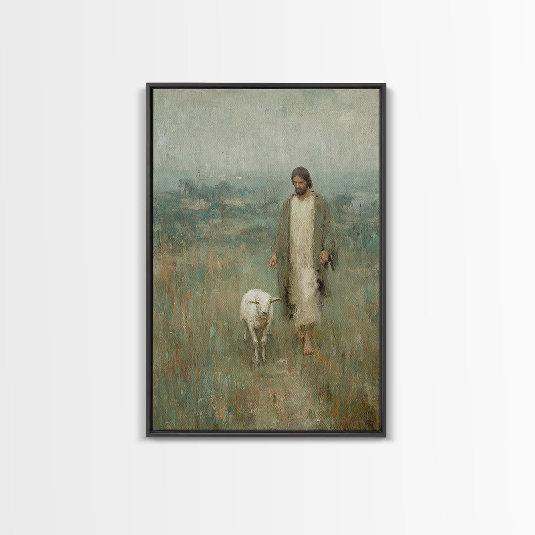 Path Of Mercy – Framed Canvas Print – Christian Art Canvas – Vintage Christian Art – Jesus Painting – Christian Wall Art – Christian Gift