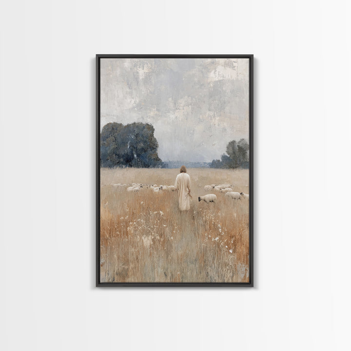 Dawn Of Mercy | Framed Canvas Print | Christian Art Canvas | Jesus Painting | Christian Wall Art | Christian Christmas Art | Christian Deco