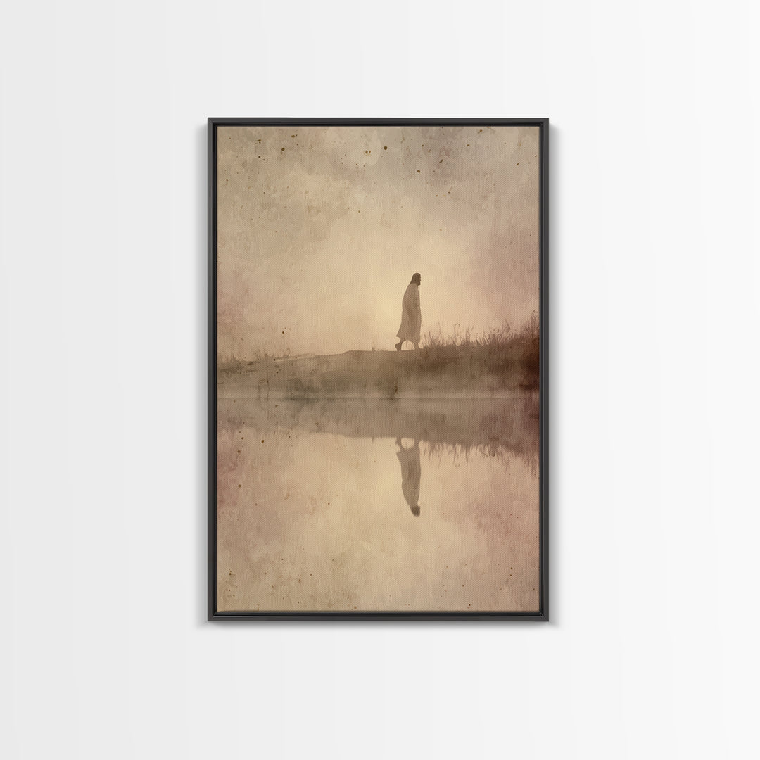 Solitude Of Grace – Framed Canvas Print – Christian Wall Art – Abstract Christian Art – Jesus Painting – Christian Art Canvas – Christian C