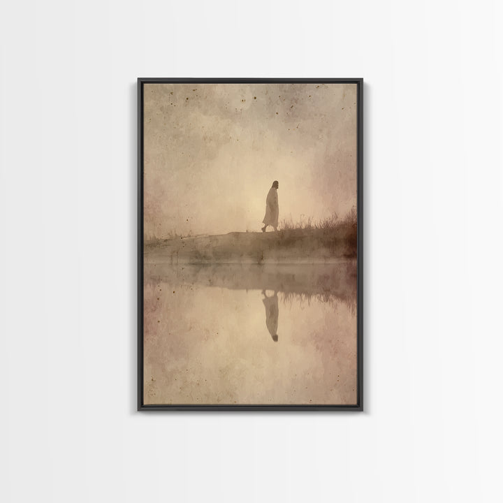 Solitude Of Grace – Framed Canvas Print – Christian Wall Art – Abstract Christian Art – Jesus Painting – Christian Art Canvas – Christian C