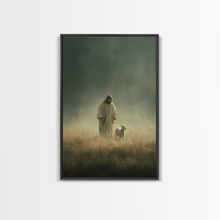 Sacred Meadow Path | Framed Canvas Print | Christian Art Painting | Jesus Wall Art | Christian Art Canvas | Christian Christmas Decor | Chr
