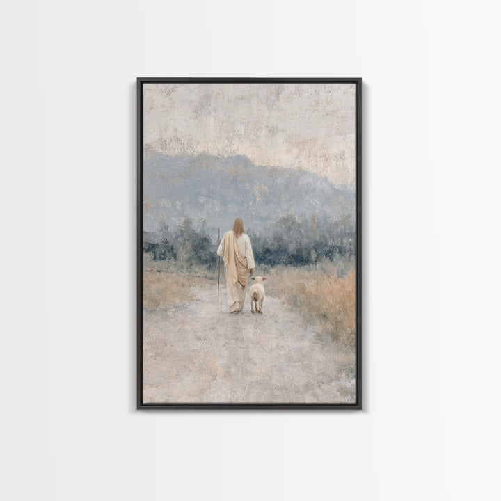 Guided Journey – Framed Canvas Print – Christian Art Work – Jesus Canvas Art – Minimalist Christian Art – Christian Wall Art – Christian De