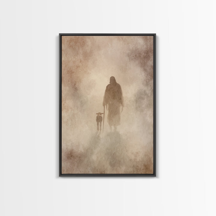 Dusty Road Faith | Framed Canvas Print | Christian Art Canvas | Christian Art | Christian Wall Art | Jesus Painting | Christian Christmas A