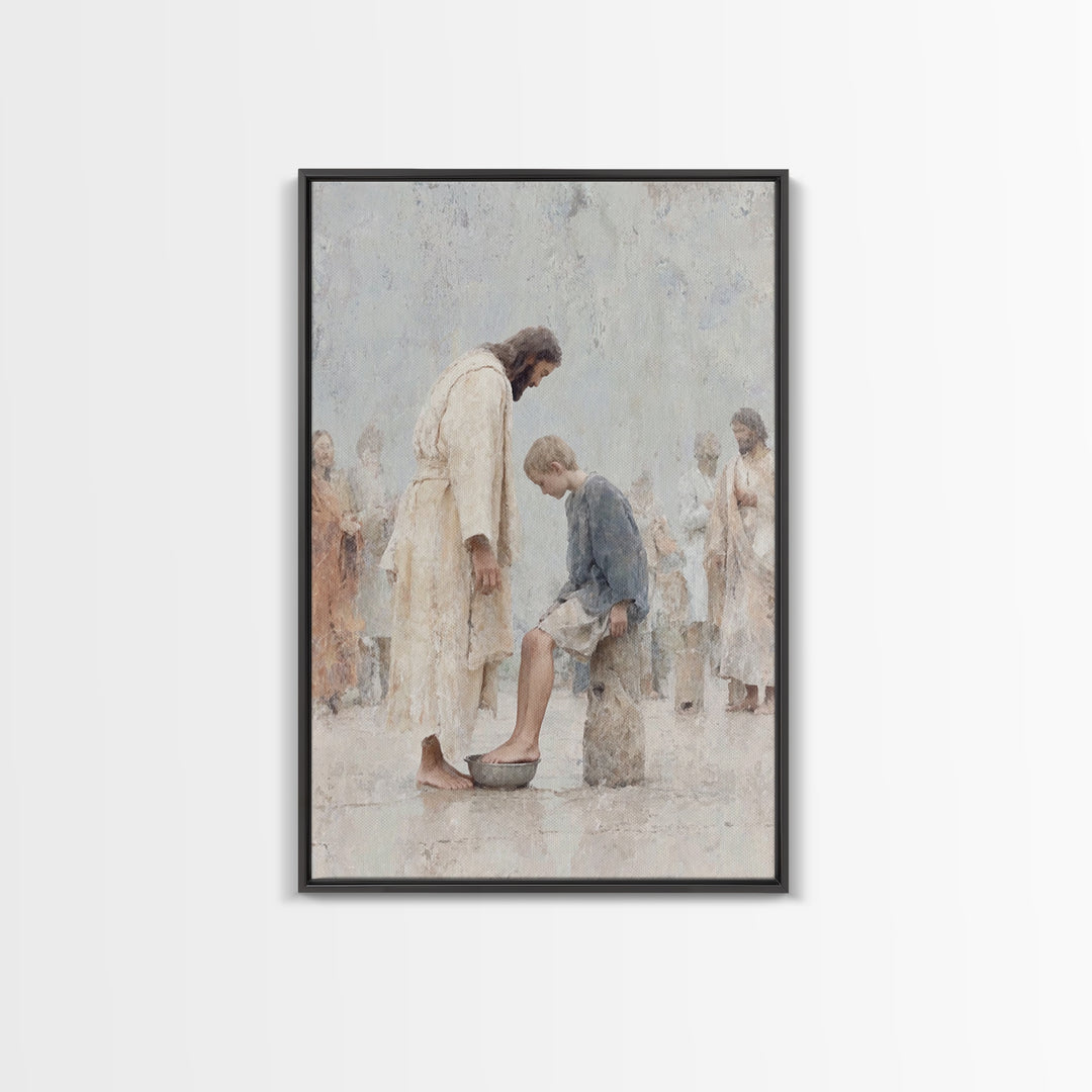 Humble Light Path | Framed Canvas Print | Christian Wall Art | Jesus Canvas Art | Christian Art Print | Christian Gift Ideas | Vintage Chri